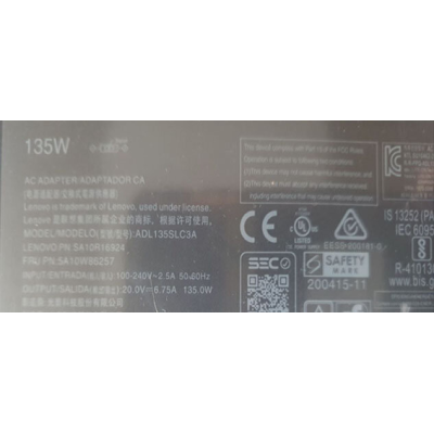 AC CHARGER ADAPTER 135W ADL135SLC3A LENOVO