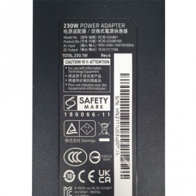 CARGADOR ADAPTADOR RC30-024801 PARA PORTATIL RAZER BLADE 15 ADVA