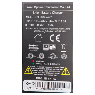DPLC084V42Y CHARGER FOR YOUIN YOU-RIDE LOS ANGELES
