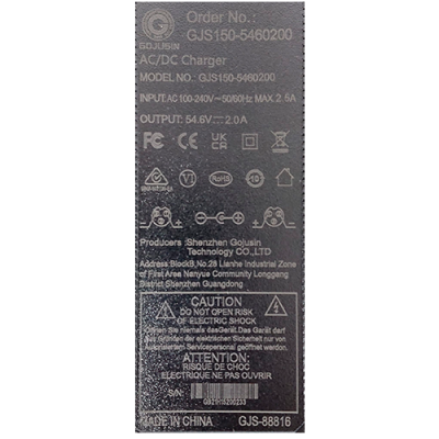 GJS150-5460200 CHARGER FOR YOUIN YOU-GO XL MAX ELECTRIC SCOOTER