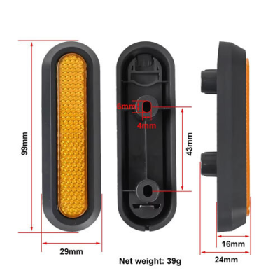 SIDE REFLECTOR FOR XIAOMI 4 GO ELECTRIC SCOOTER