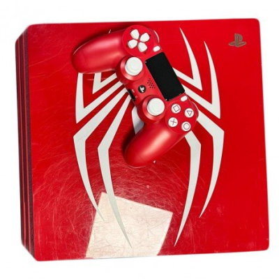 CONSOLA PS4 PRO EDICIÓN SPIDERMAN, DISCO DURO NUEVO 1 TB + 1 MAN