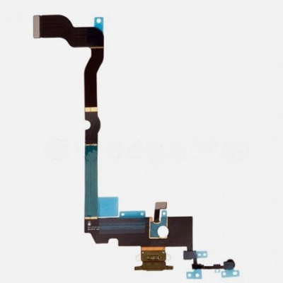 FLEX CONECTOR DE CARGA + MICRO IPHONE XS MAX ORO