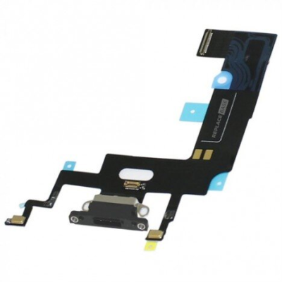 FLEX CONECTOR DE CARGA + MICROS IPHONE XR NEGRO