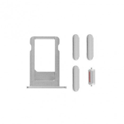 KIT BOTONES Y TARJETERO NANO SIM IPHONE 6 PLUS 5.5\" GRIS