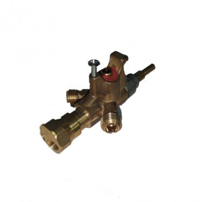 LLAVE DE PASO HORNO PARA COCINA DE GAS ROMMER CH-925 PB INOX BUT