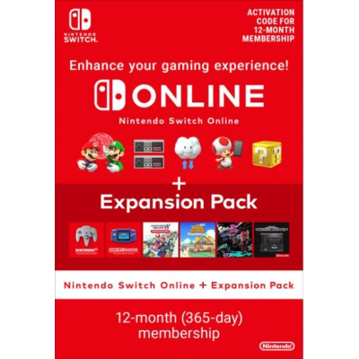 NINTENDO SWITCH ONLINE + EXPANSION PACK 12-MONTH INDIVIDUAL SUBSCRIPTION