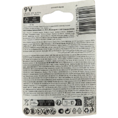 VARTA 9V ALKALINE FLASK BATTERY