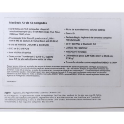 APPLE MACBOOK AIR 13 2020 A2179 i5 8GB 512GB ROSE GOLD PT LAPTOP