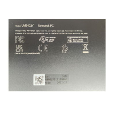 ASUS ZENBOOK 14 UM3402Y AMD R5 5625U / 8GB RAM / 512GB SSD LAPTOP (PORTUGUESE KEYBOARD)