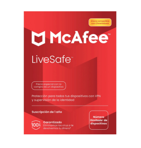 1 YEAR MCAFEE LIVESAFE SUBSCRIPTION