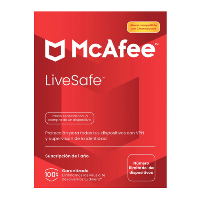 1 YEAR MCAFEE LIVESAFE SUBSCRIPTION