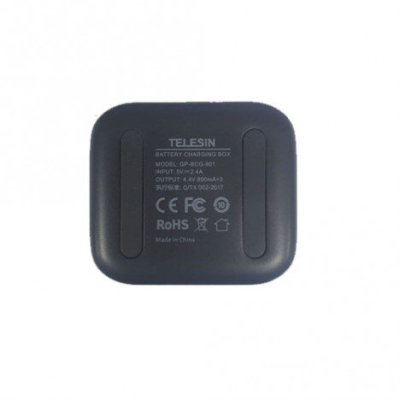 TELESIN CARGADOR TRIPLE + CAJA ALMACENAMIENTO DE BATERÍA GP-BCG-