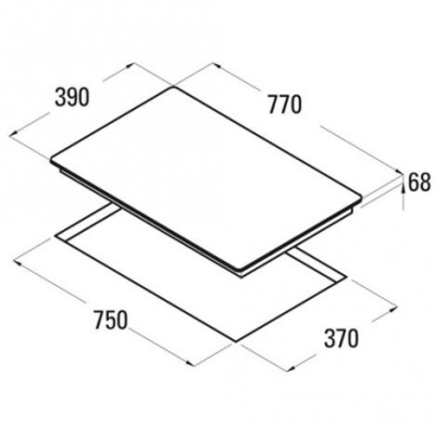 VITROCERÁMICA CATA INDUCCION IB 753 BK 3 ZONAS 77CM